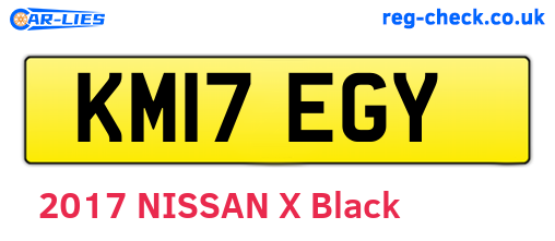 KM17EGY are the vehicle registration plates.