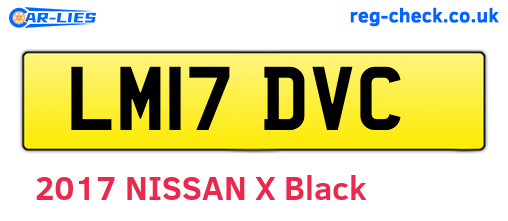LM17DVC are the vehicle registration plates.