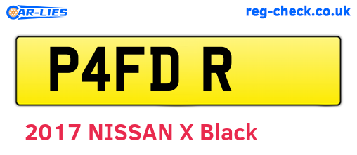 P4FDR are the vehicle registration plates.