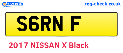 S6RNF are the vehicle registration plates.