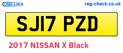 SJ17PZD are the vehicle registration plates.