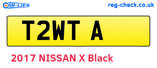 T2WTA are the vehicle registration plates.