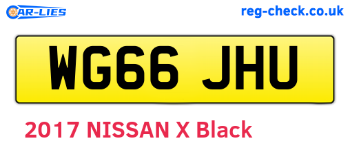 WG66JHU are the vehicle registration plates.