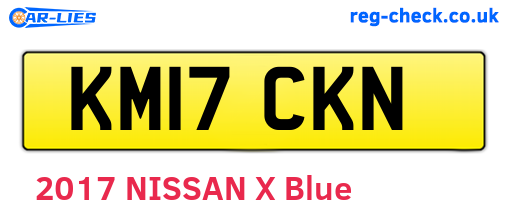 KM17CKN are the vehicle registration plates.