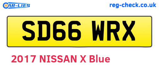 SD66WRX are the vehicle registration plates.