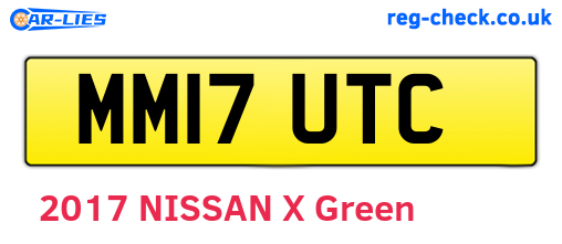 MM17UTC are the vehicle registration plates.