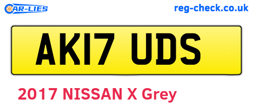 AK17UDS are the vehicle registration plates.