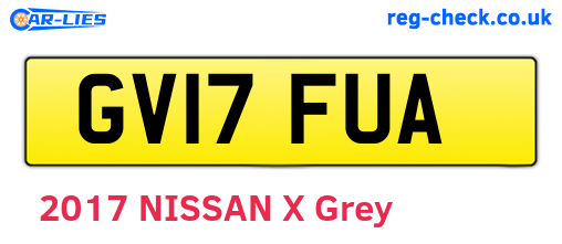 GV17FUA are the vehicle registration plates.