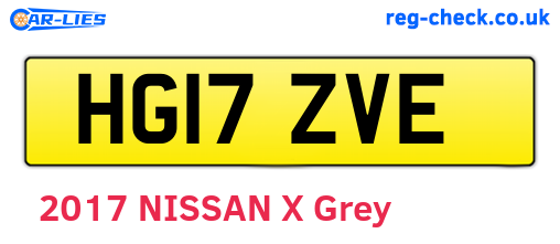 HG17ZVE are the vehicle registration plates.