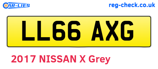 LL66AXG are the vehicle registration plates.