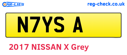 N7YSA are the vehicle registration plates.