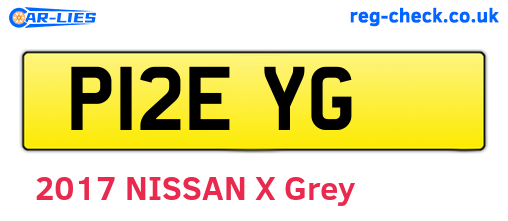 P12EYG are the vehicle registration plates.