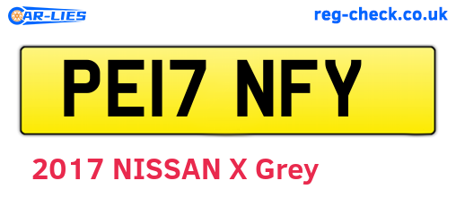 PE17NFY are the vehicle registration plates.