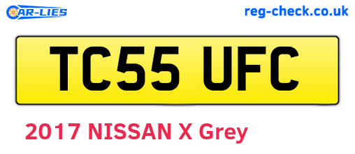 TC55UFC are the vehicle registration plates.
