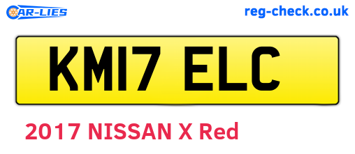 KM17ELC are the vehicle registration plates.