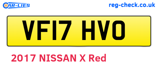 VF17HVO are the vehicle registration plates.