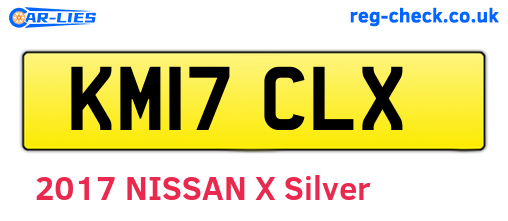 KM17CLX are the vehicle registration plates.