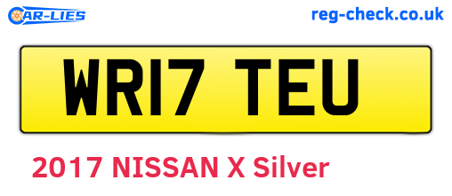 WR17TEU are the vehicle registration plates.