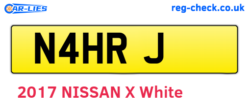 N4HRJ are the vehicle registration plates.