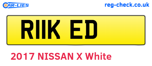 R11KED are the vehicle registration plates.