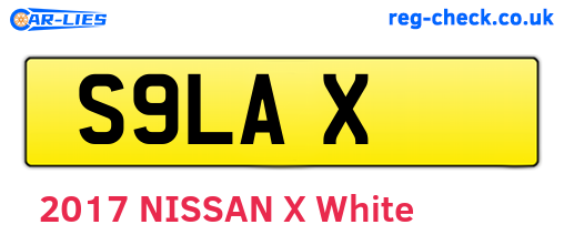 S9LAX are the vehicle registration plates.