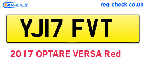 YJ17FVT are the vehicle registration plates.