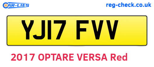 YJ17FVV are the vehicle registration plates.