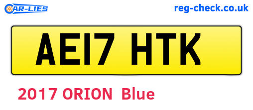 AE17HTK are the vehicle registration plates.