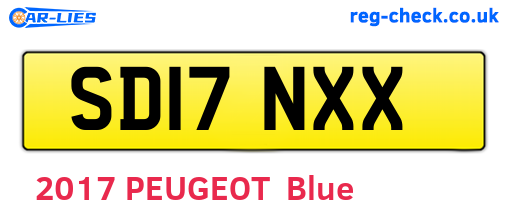 SD17NXX are the vehicle registration plates.