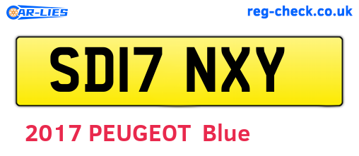SD17NXY are the vehicle registration plates.
