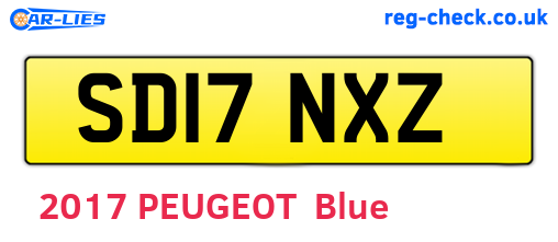 SD17NXZ are the vehicle registration plates.