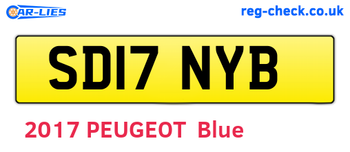 SD17NYB are the vehicle registration plates.