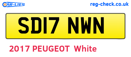SD17NWN are the vehicle registration plates.