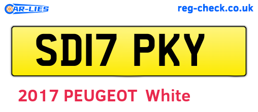 SD17PKY are the vehicle registration plates.