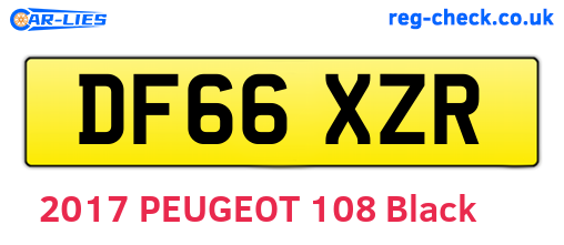 DF66XZR are the vehicle registration plates.