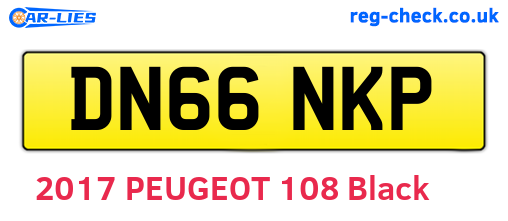 DN66NKP are the vehicle registration plates.