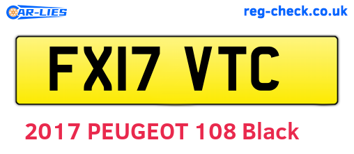 FX17VTC are the vehicle registration plates.