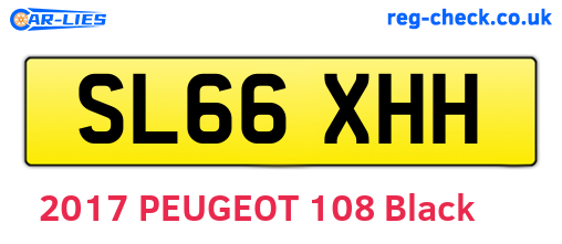 SL66XHH are the vehicle registration plates.