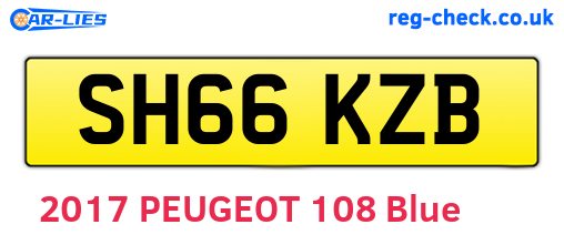 SH66KZB are the vehicle registration plates.