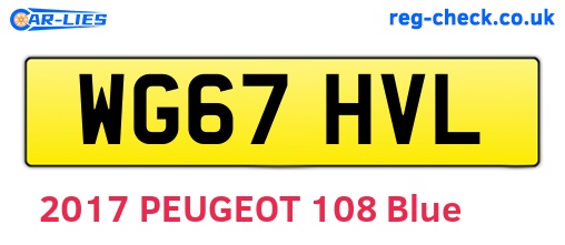 WG67HVL are the vehicle registration plates.