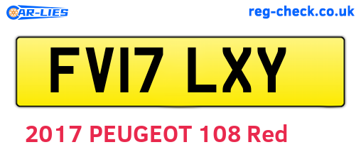 FV17LXY are the vehicle registration plates.