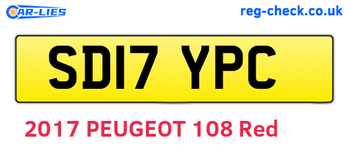 SD17YPC are the vehicle registration plates.