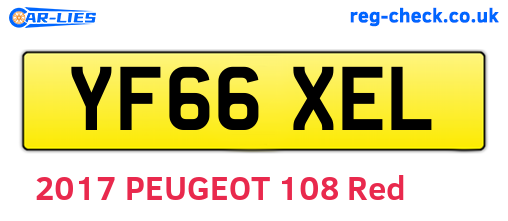 YF66XEL are the vehicle registration plates.