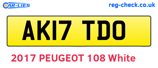 AK17TDO are the vehicle registration plates.