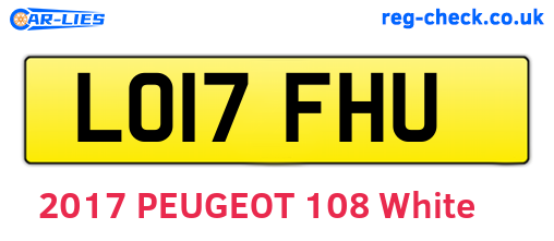LO17FHU are the vehicle registration plates.