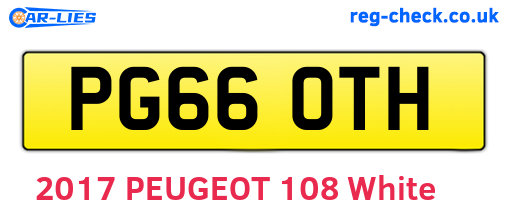 PG66OTH are the vehicle registration plates.