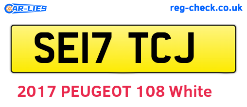 SE17TCJ are the vehicle registration plates.