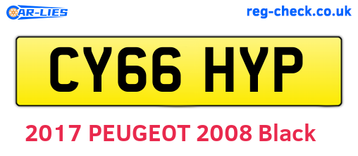 CY66HYP are the vehicle registration plates.