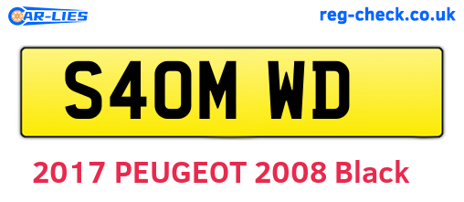 S40MWD are the vehicle registration plates.