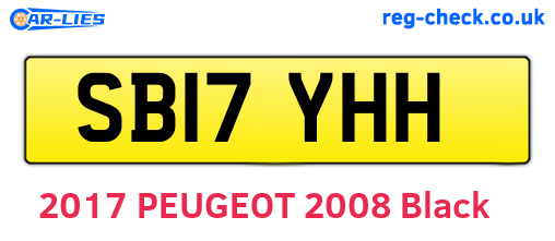 SB17YHH are the vehicle registration plates.